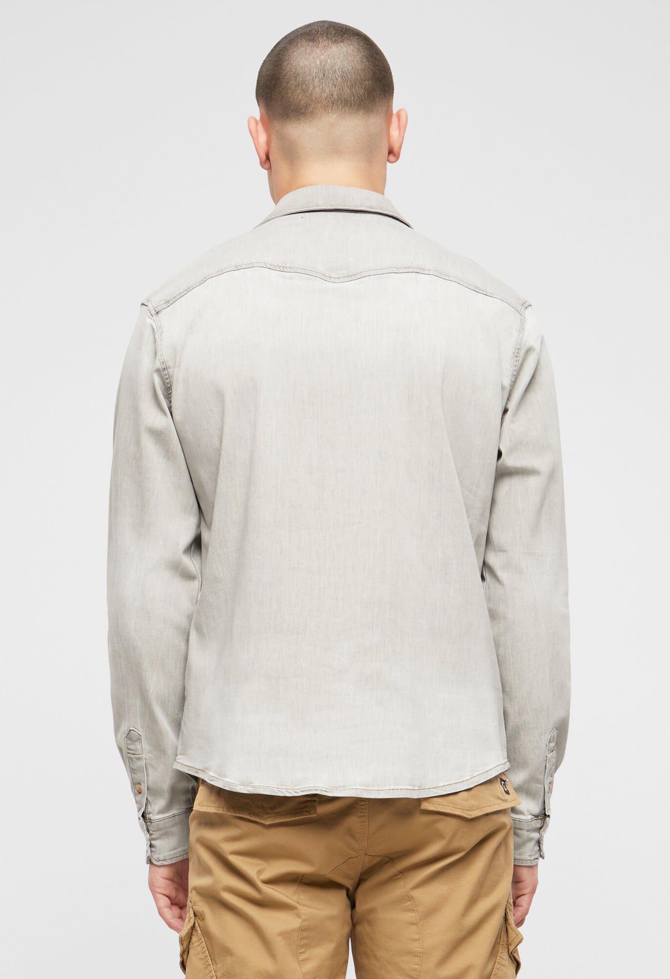 Camasa Riley Denim Long Sleeve Grey Denim Brandit - Stil si Rezistenta