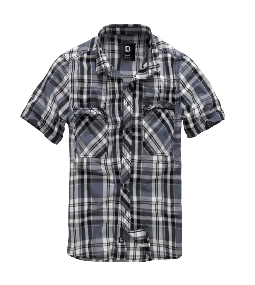 Camasa Roadstar Short Sleeve Black/Anthracite Checkered Brandit - Stil si Confort Zilnic