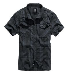 Camasa Roadstar Short Sleeve Black/Blue Checkered Brandit - Stil Versatil