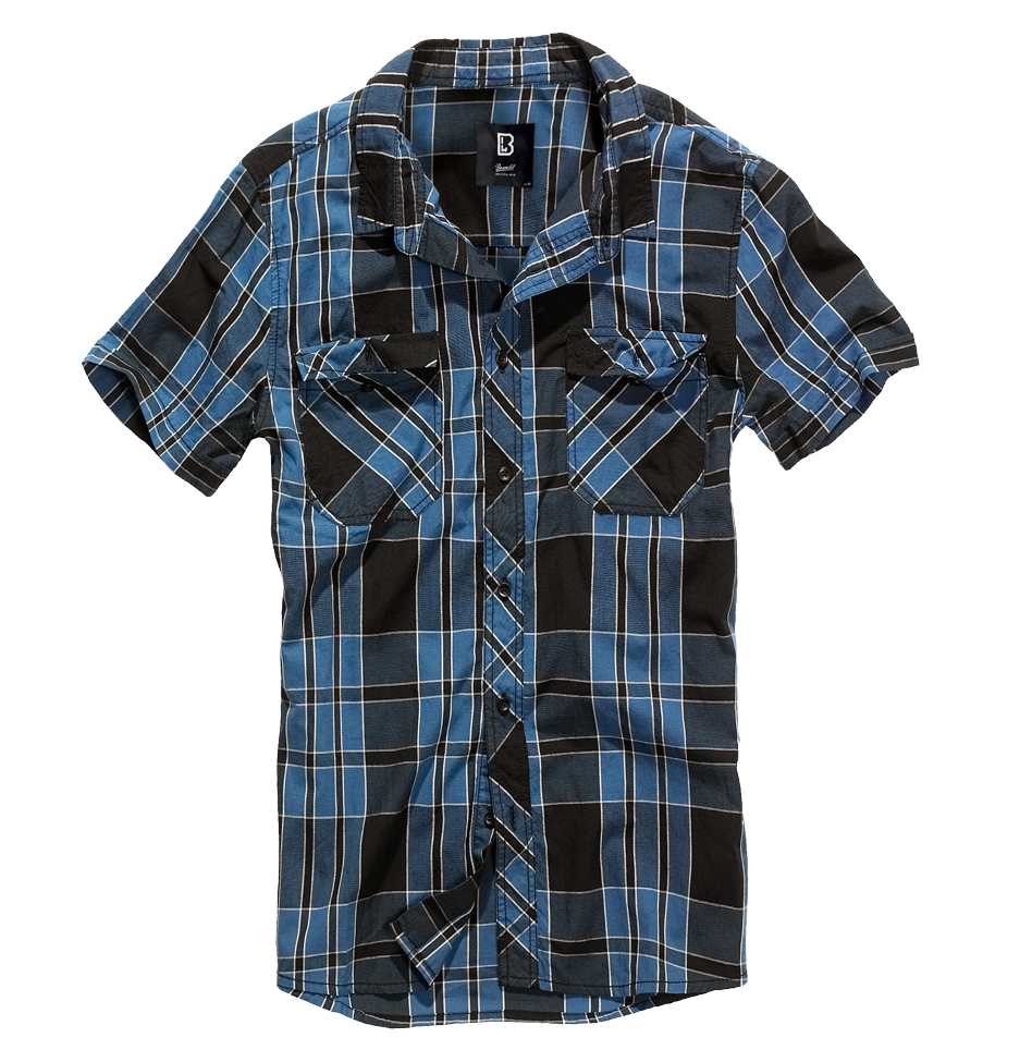 Camasa Roadstar Short Sleeve Indigo Checkered Brandit - Confort Zilnic Superior