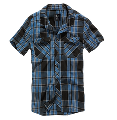Camasa Roadstar Short Sleeve Indigo Checkered Brandit - Confort Zilnic Superior