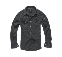 Camasa Slim Fit Long Sleeve Negru Brandit - Stil Urban Tactic