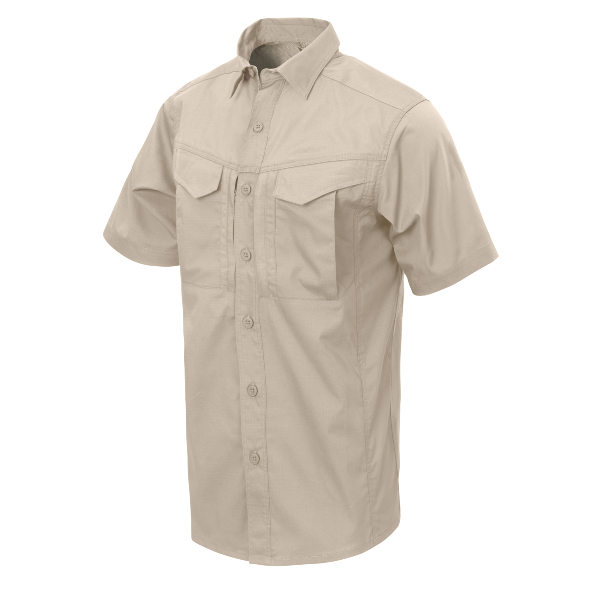 Cămașă Tactica cu Mânecă Scurtă Helikon-Tex PolyCotton Ripstop Bej