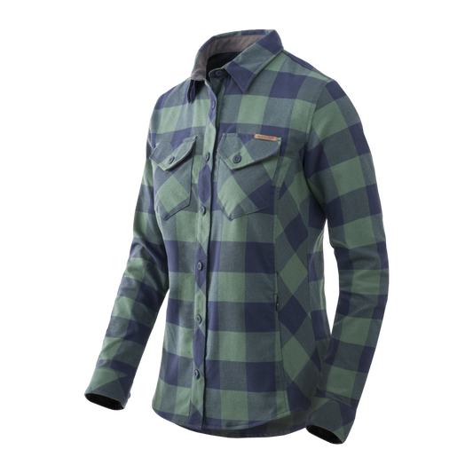 Cămașă Tactica Damă Helikon-Tex Marigold Moss Green Checkered