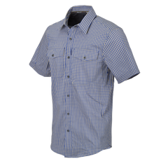 Cămașă Tactica Helikon-Tex Covert Concealed Carry cu Mânecă Scurtă, Royal Blue Checkered