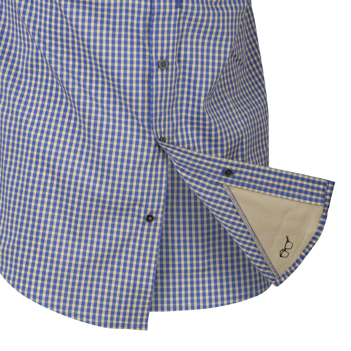 Cămașă Tactica Helikon-Tex Covert Concealed Carry cu Mânecă Scurtă, Royal Blue Checkered