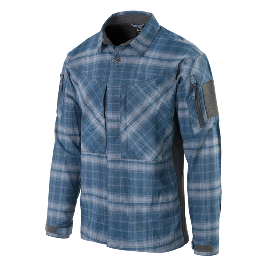Cămașă Tactica Helikon-Tex MBDU Western Blue Plaid Cu Protecție UPF50