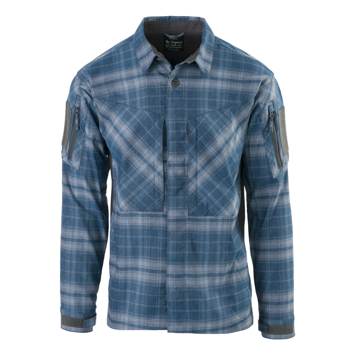 Cămașă Tactica Helikon-Tex MBDU Western Blue Plaid Cu Protecție UPF50