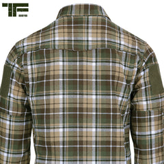 Camasă TF-2215 Flannel Contractor Maro/Verde Task Force 2215 - Performanță Tactică & Confort