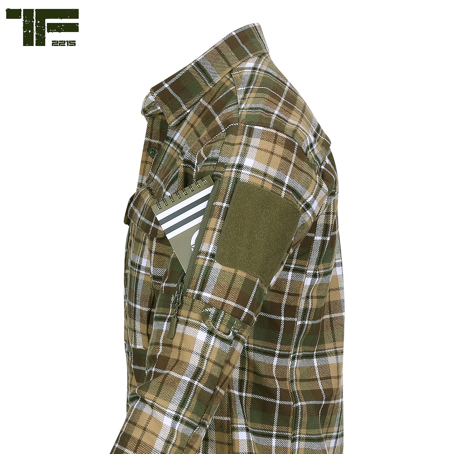 Camasă TF-2215 Flannel Contractor Maro/Verde Task Force 2215 - Performanță Tactică & Confort