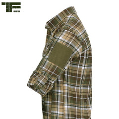 Camasă TF-2215 Flannel Contractor Maro/Verde Task Force 2215 - Performanță Tactică & Confort