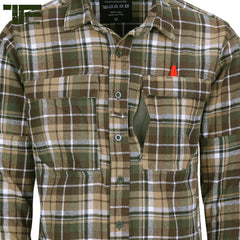 Camasă TF-2215 Flannel Contractor Maro/Verde Task Force 2215 - Performanță Tactică & Confort