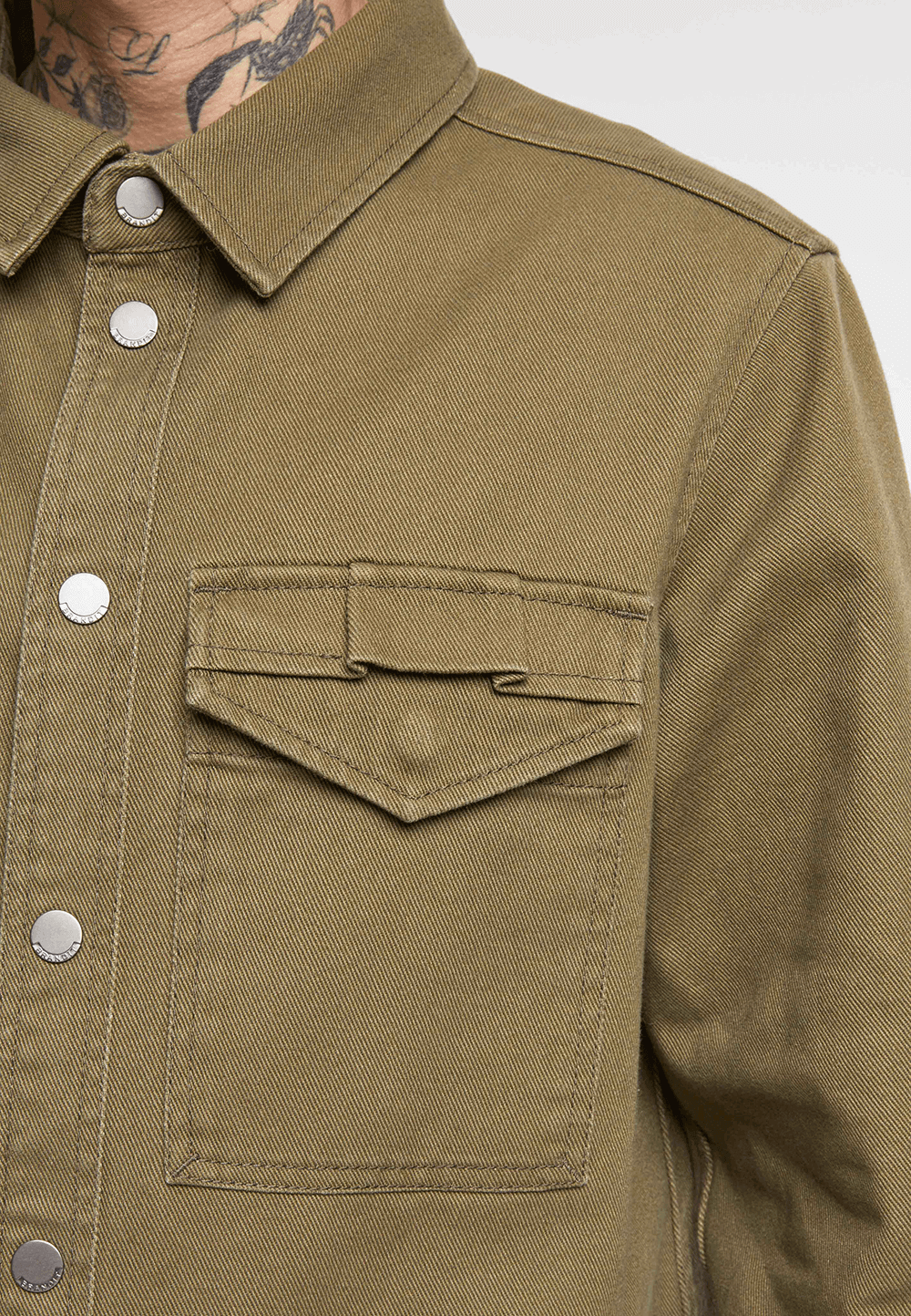 Camasa Twill Heavy Olive Brandit - Durabilitate si Stil