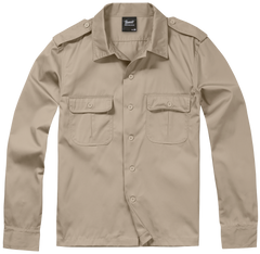 Camasa US Long Sleeve Bej Brandit - Confort Tactic