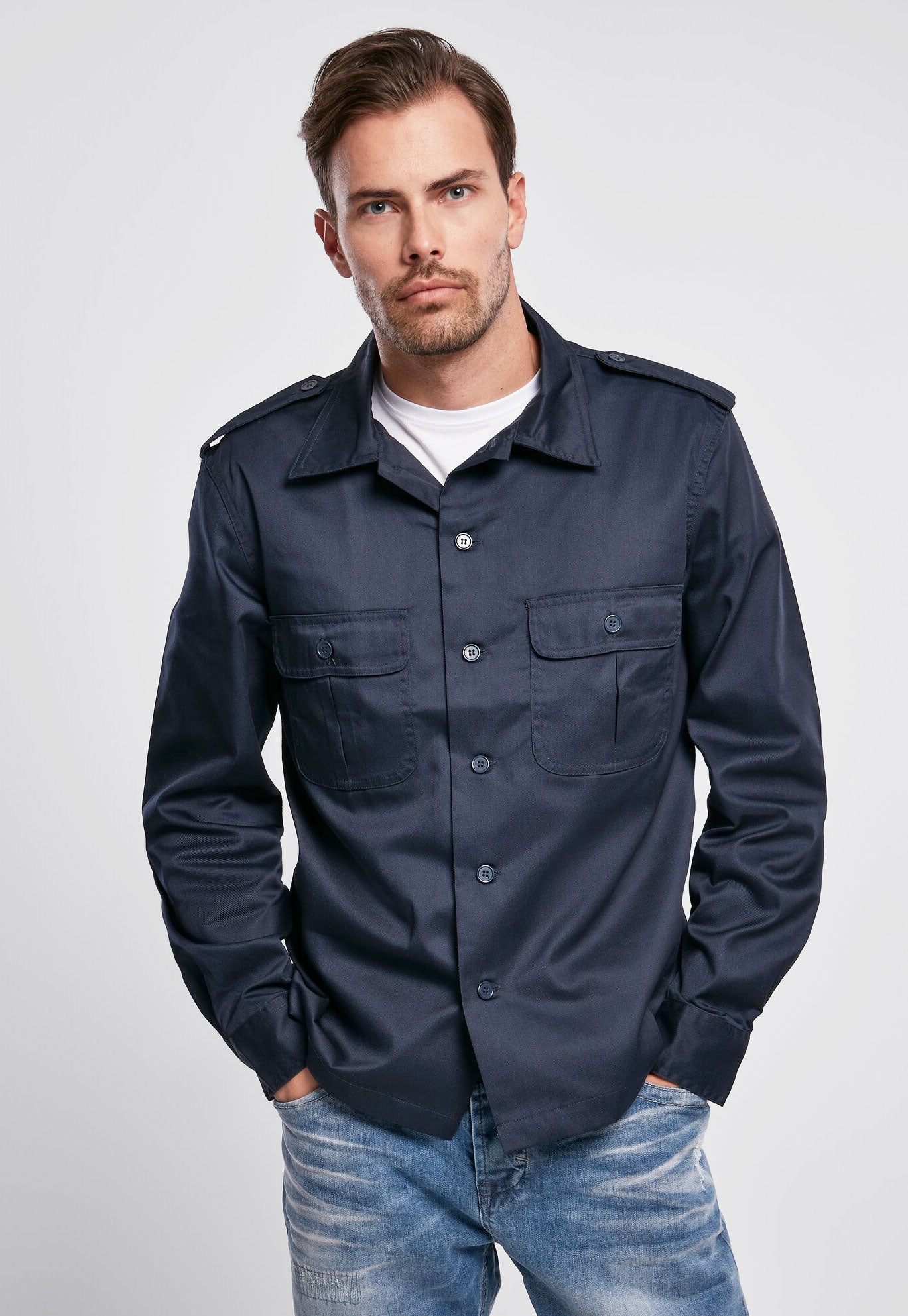 Camasa US Long Sleeve Navy Brandit - Confort si Durabilitate