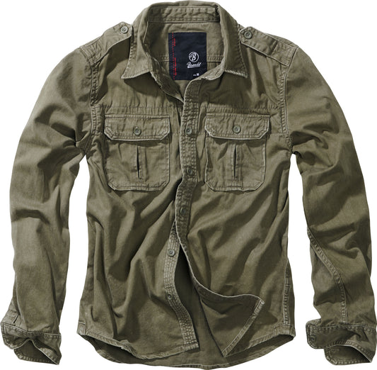 Cămașă Vintage Brandit - Stil Casual, Bumbac 100%