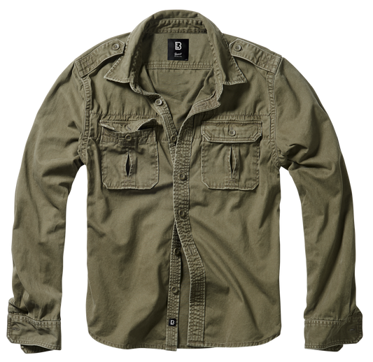 Cǎmașǎ Vintage Long Sleeve Olive Brandit - Stil Si Rezistență