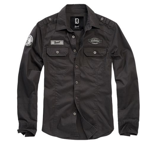 Camasa Vintage Luis Long Sleeve Negru Brandit - Confort Autentic Durabil