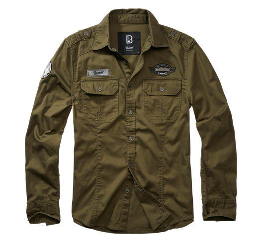 Camasa Vintage Luis Long Sleeve Olive Brandit - Confort Autentic Zilnic