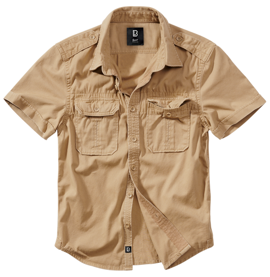 Camasa Vintage Short Sleeve Camel Brandit - Stil Autentic si Confort