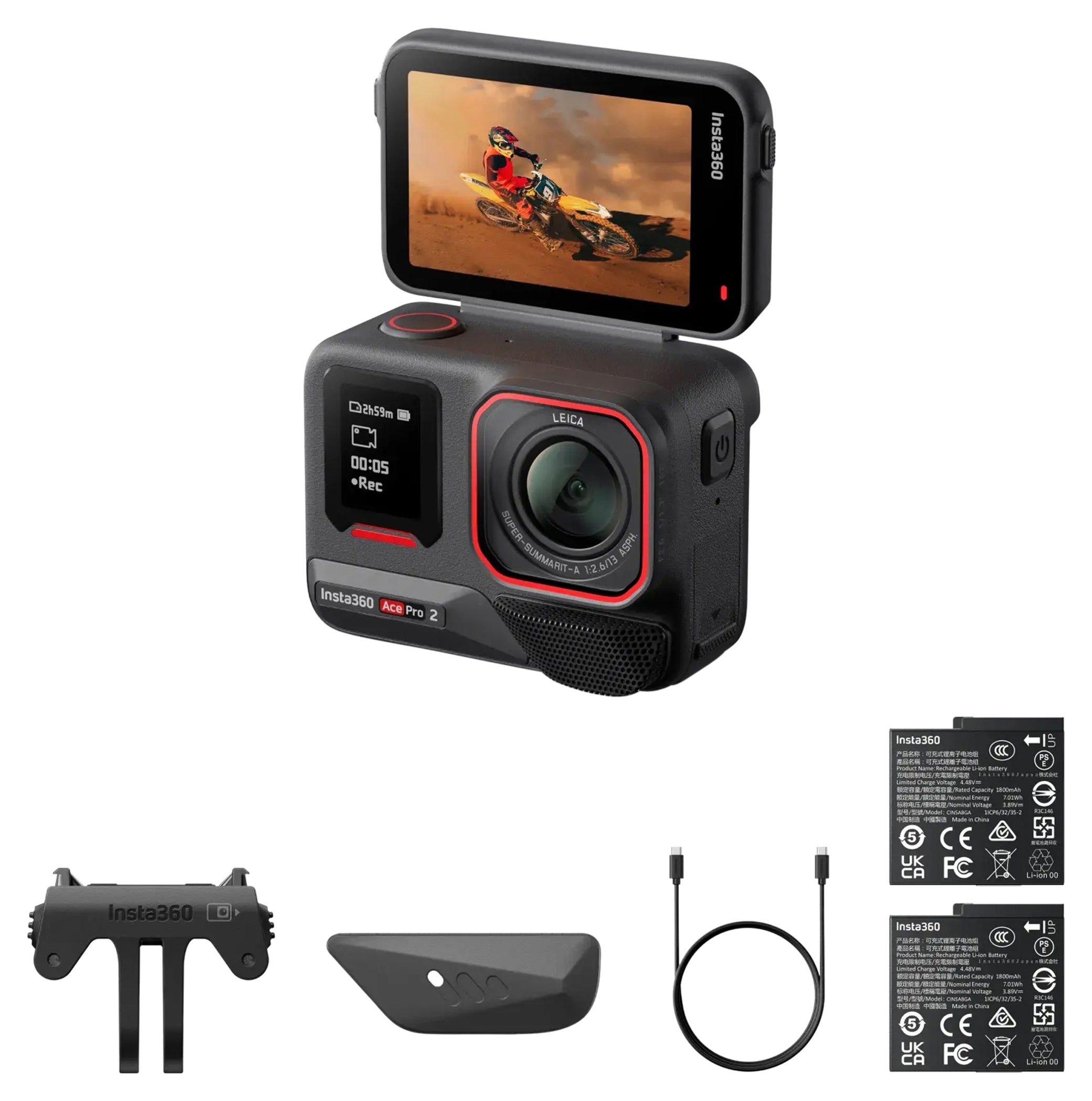 Cameră Acțiune Ace Pro 2 Dual Battery Bundle Insta360 - 8K, Leica, AI