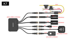 Cameră Bord Moto K7 INNOVV - Dual-Channel 2K, GPS, WiFi