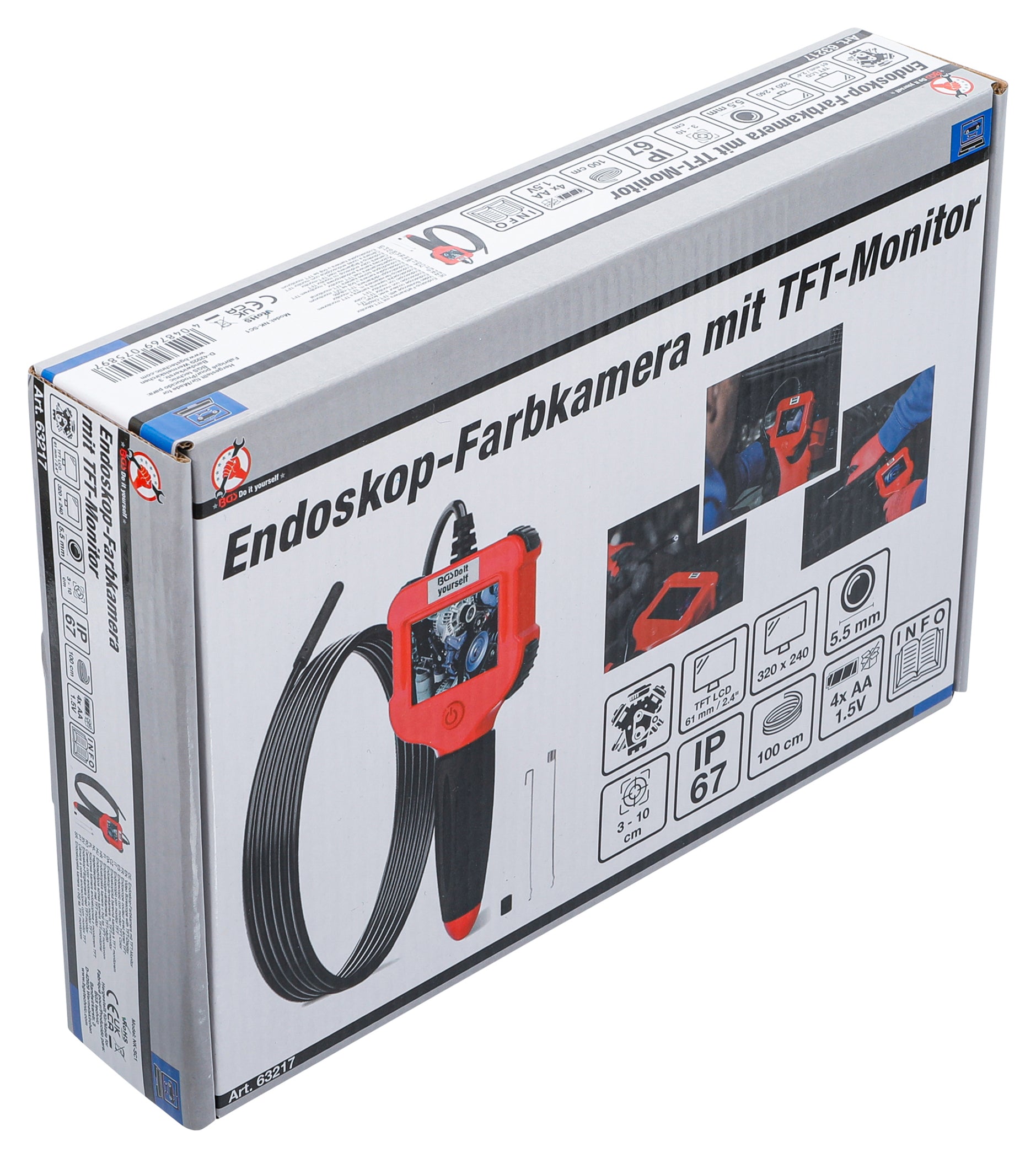 Cameră Endoscop Color cu Monitor TFT BGS - Inspecție Moto Detaliată