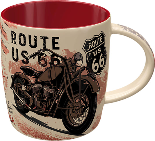 Cana Ceramică Route 66 Nostalgie Louis - 300ml, Cadou Moto