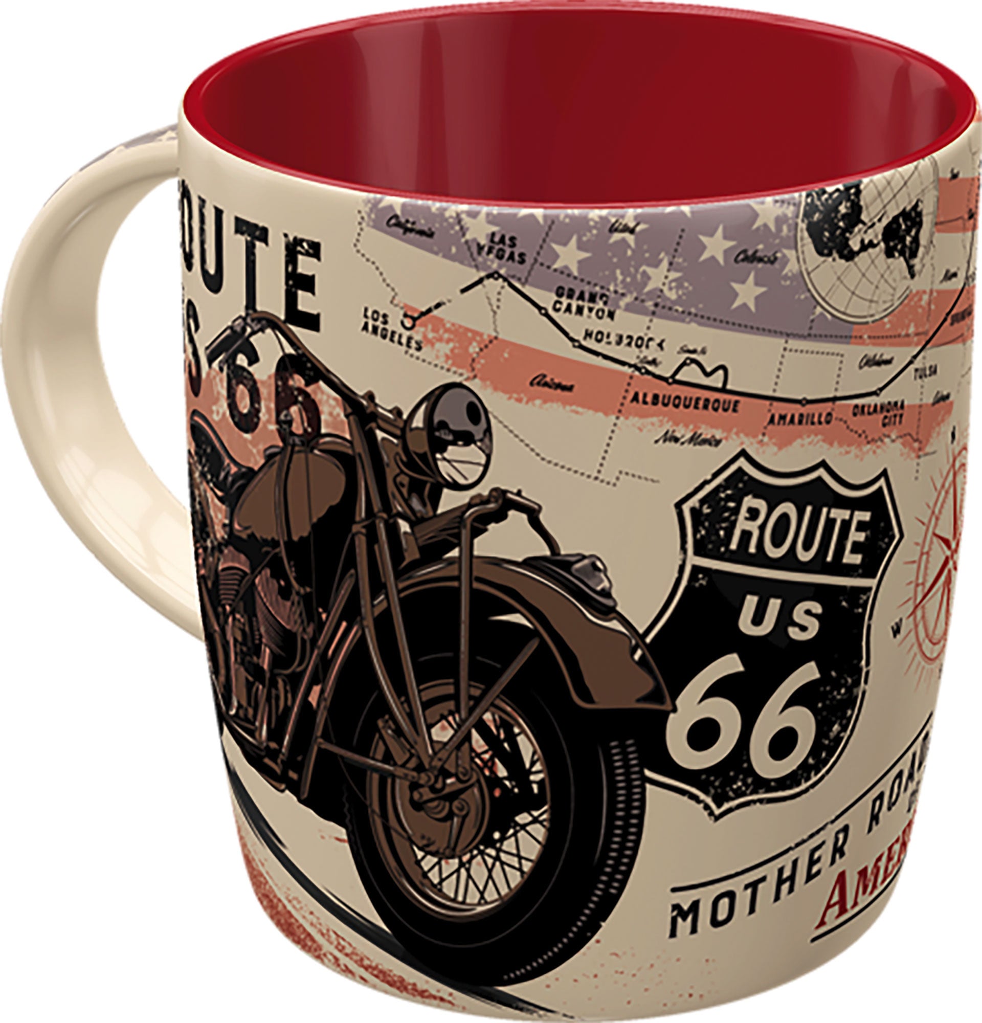 Cana Ceramică Route 66 Nostalgie Louis - 300ml, Cadou Moto