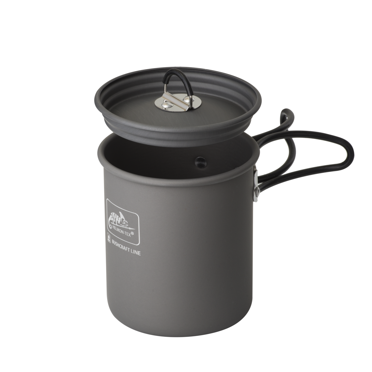 Cana de camping Helikon-Tex, din aluminiu anodizat dur și mânere pliabile