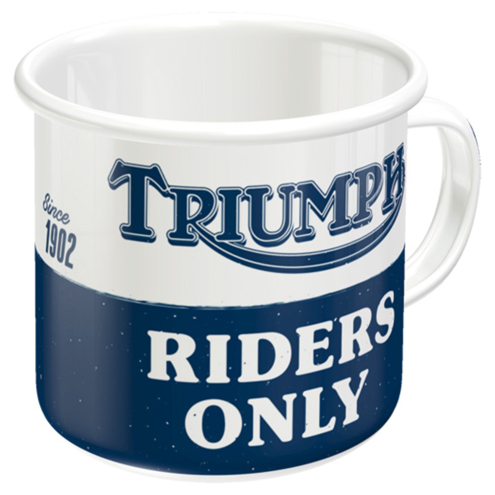 Cana Emailată Triumph Drivers Only Louis - 360ml, Stil Retro