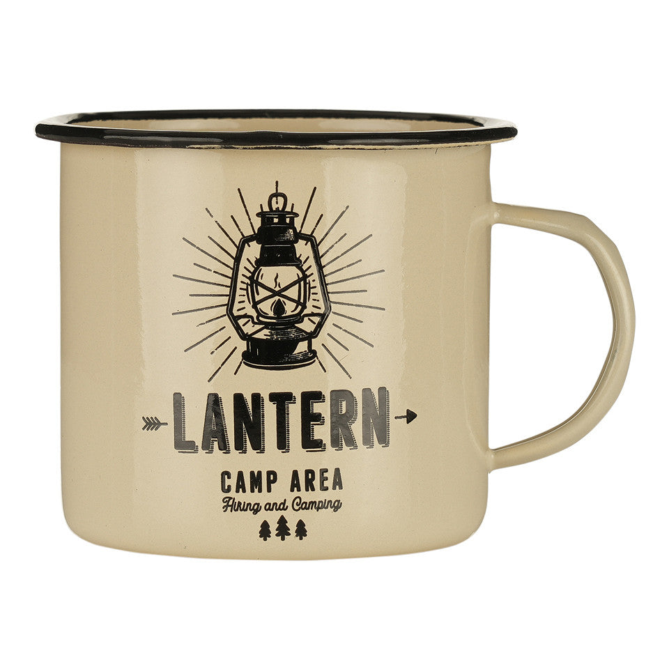 Cană Emaille Outdoor Lantern Beige - Partenerul Robust al Aventurii