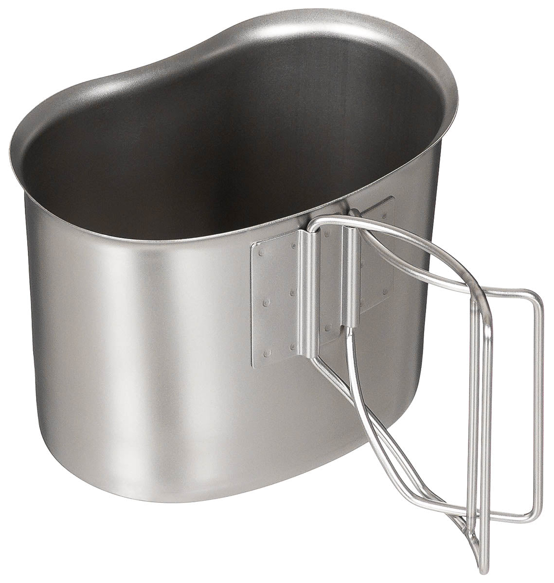 Cană Gamela US Inox MFH - 100% Inox, Mânere Pliabile