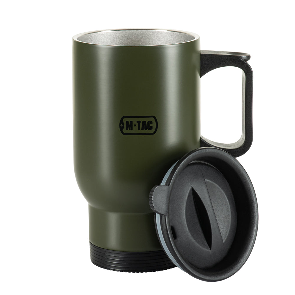 Cana Termoizolantă cu Capac M-Tac 450 ml – Verde Olive