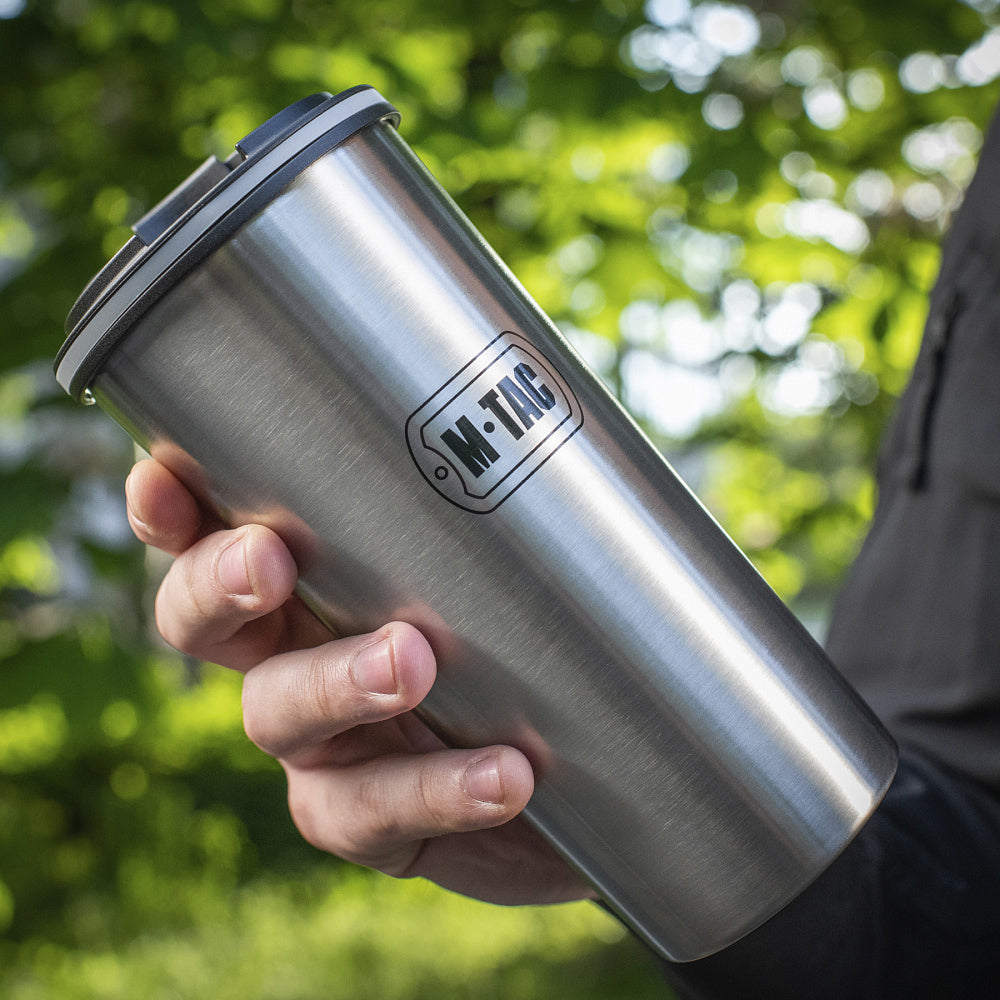 Cana Termoizolantă M-Tac 450 ml - Chrome, Cu Valvă