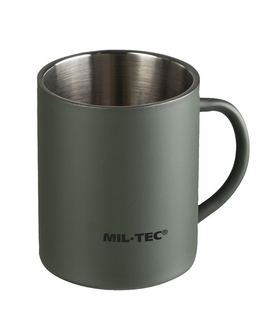 Cană Termoizolantă Mil-Tec din Inox – 450 ml, Oliv