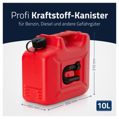 Canistră Combustibil Profi 10L Hünersdorff - HDPE, UN-Aprobat