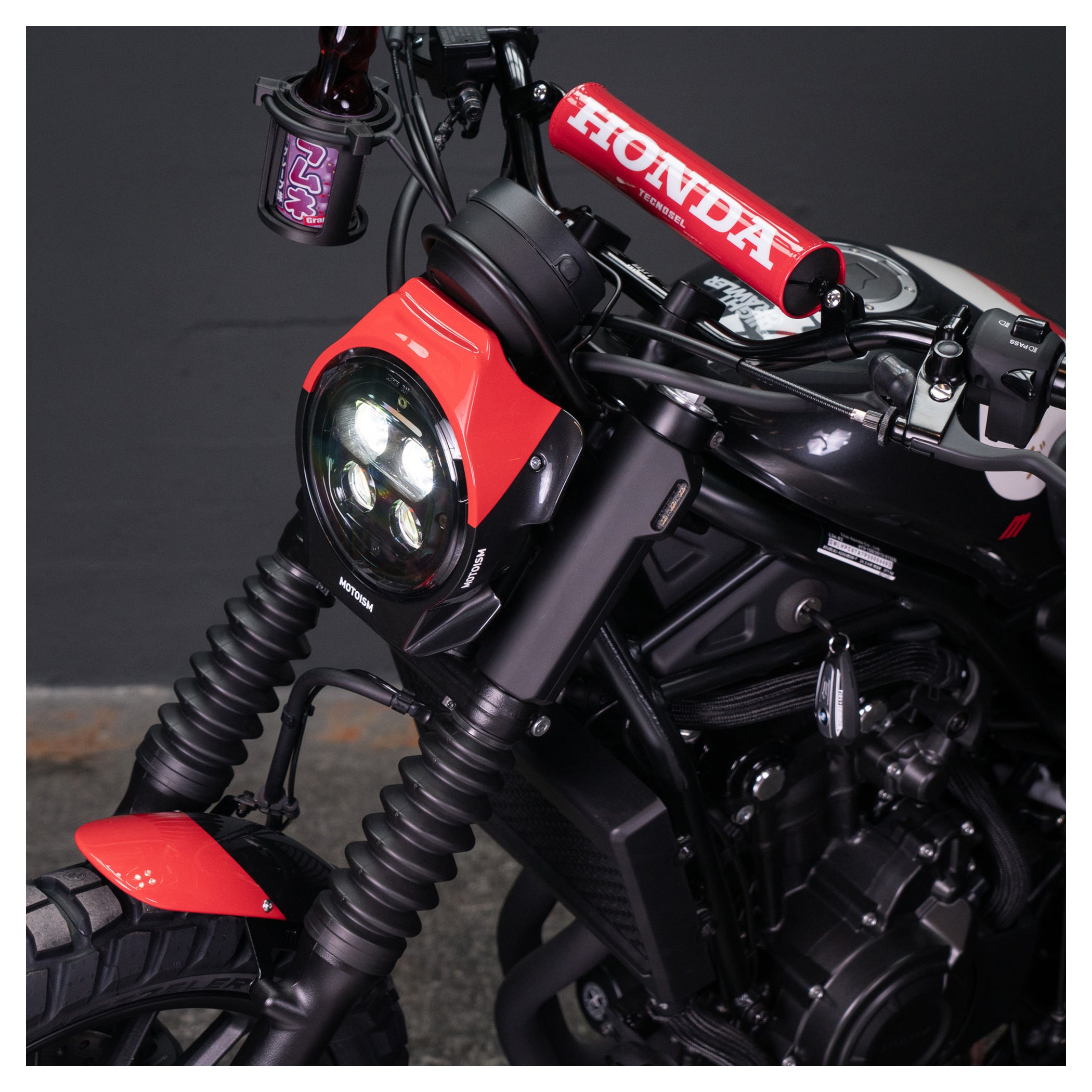 Capace Furcă 2in1 "The Nightcrawler" Motoism - Semnalizare LED