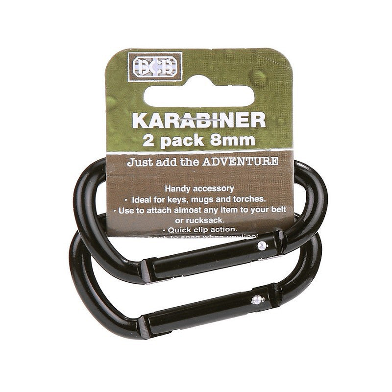 Carabiniere BCB 8mm Negru BCB - Prindere Sigură, Organizare Eficientă
