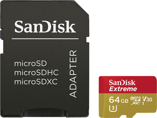 Card Memorie Micro-SDXC SanDisk Extreme 64GB - Viteză 100MB/s, 4K