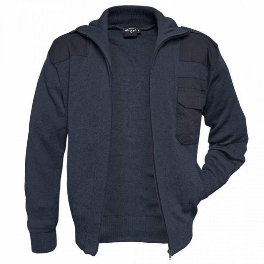 Cardigan Albastru Închis MIL-TEC® – Lână Virgină pentru Versatilitate și Confort