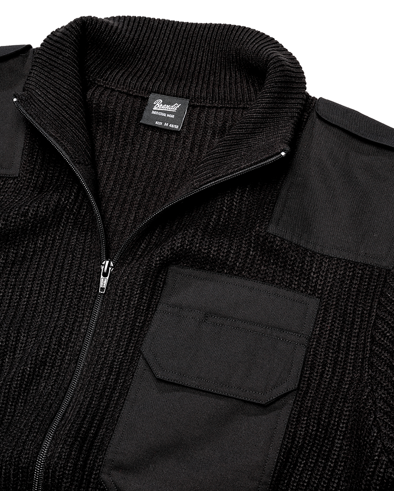 Cardigan BW Negru Brandit - Caldura si Rezistenta