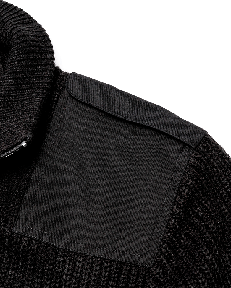 Cardigan BW Negru Brandit - Caldura si Rezistenta