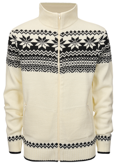 Cardigan Norwegian Alb Brandit - Caldura Autentica