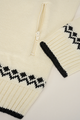 Cardigan Norwegian Alb Brandit - Caldura Autentica