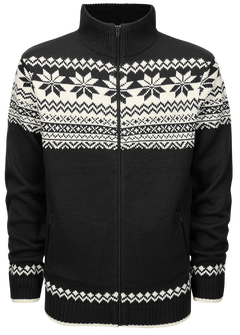 Cardigan Norwegian Negru Brandit - Caldura Esentiala