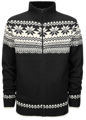 Cardigan Norwegian Negru Brandit - Caldura Esentiala