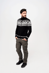 Cardigan Norwegian Negru Brandit - Caldura Esentiala