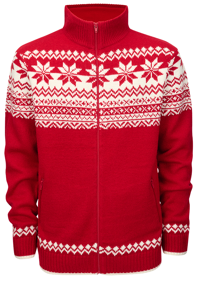 Cardigan Norwegian Rosu Brandit - Caldura Versatila