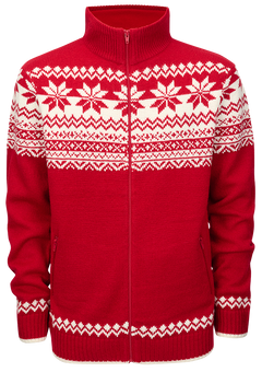 Cardigan Norwegian Rosu Brandit - Caldura Versatila